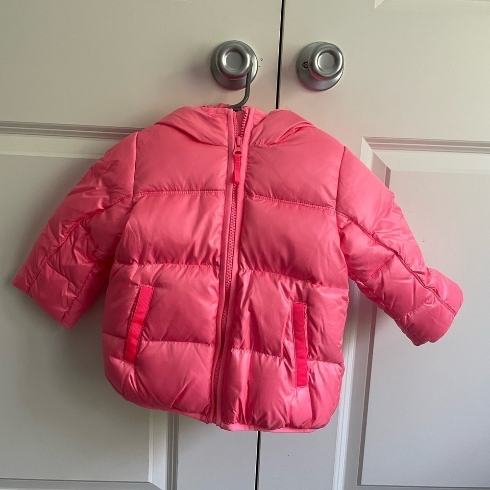 NWT - Girl’s Crew Cuts Pink Puffer Jacket w/Hood - Size:2